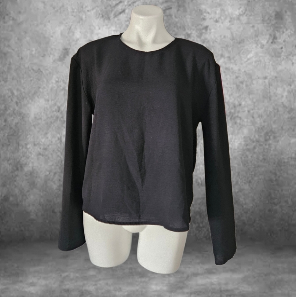 Zen Black Long Sleeve Blouse